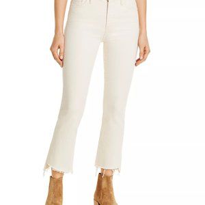 NWT MOTHER Insider Ankle Fray Act Natural